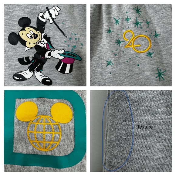 Walt Disney World Anniversary Vault Collection Gray Jogger Sweatpants Size Small - Picture 7 of 16